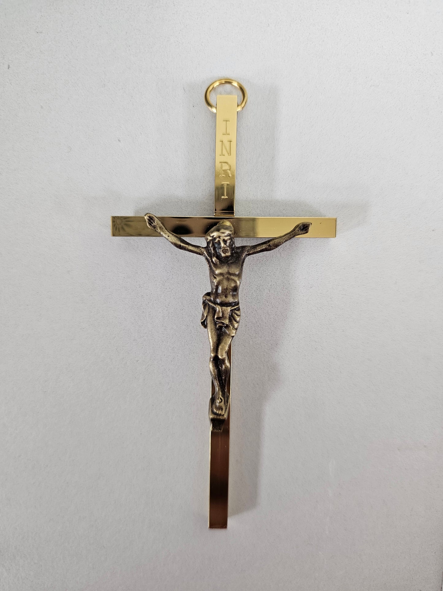 4" Brass Crucifix