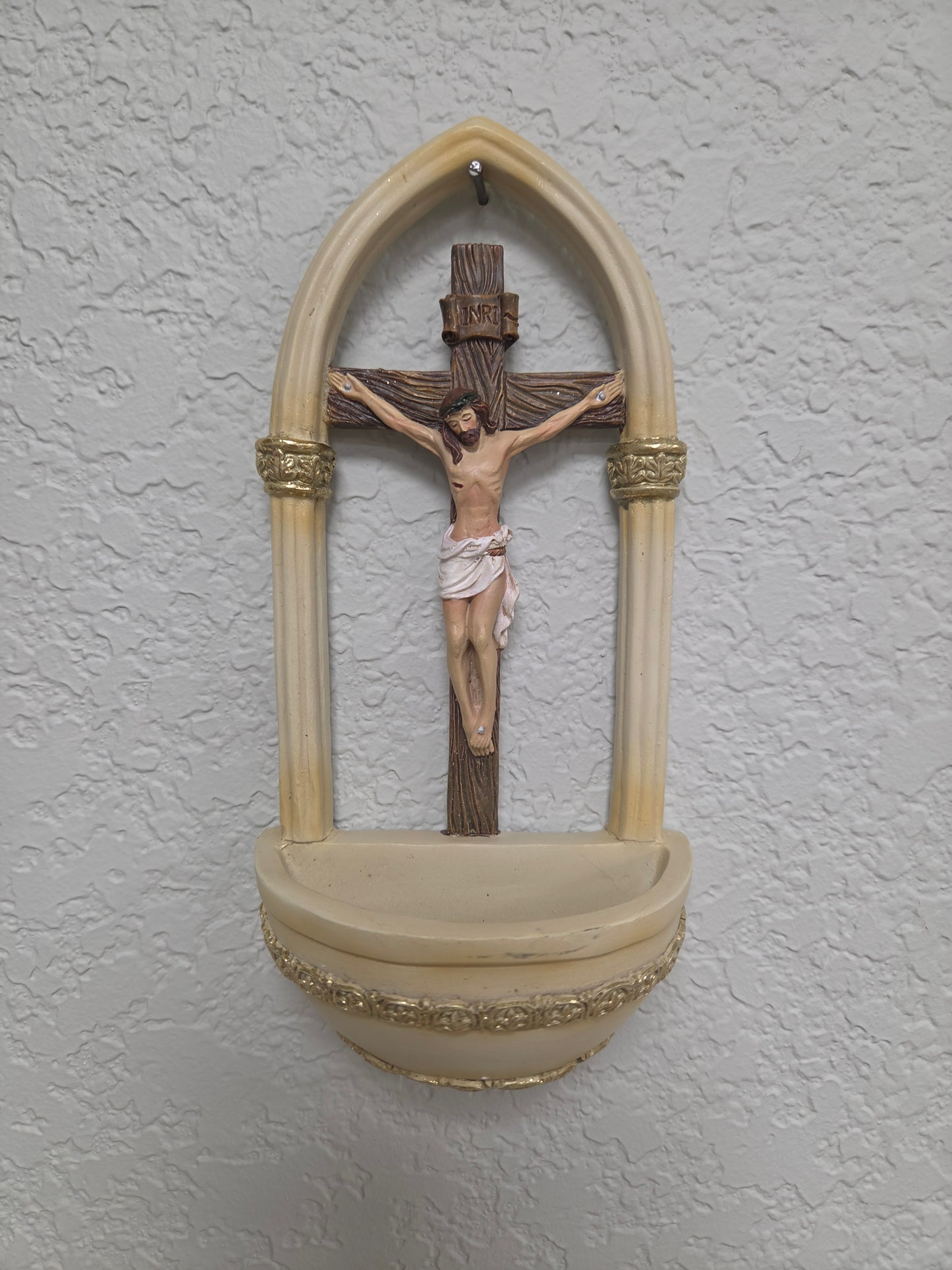 Crucifix Holy Water Font