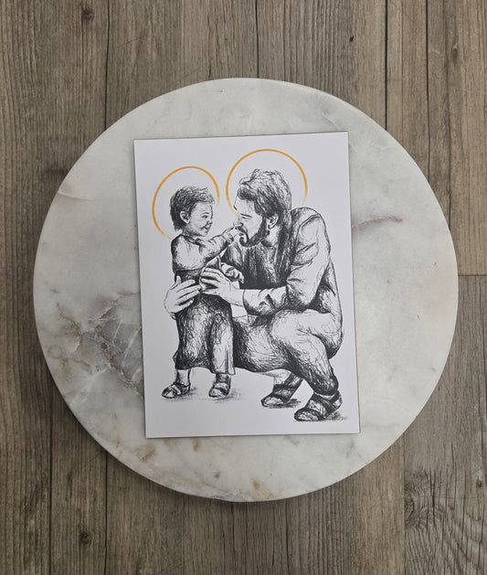 Saint Joseph & Child Jesus | Print