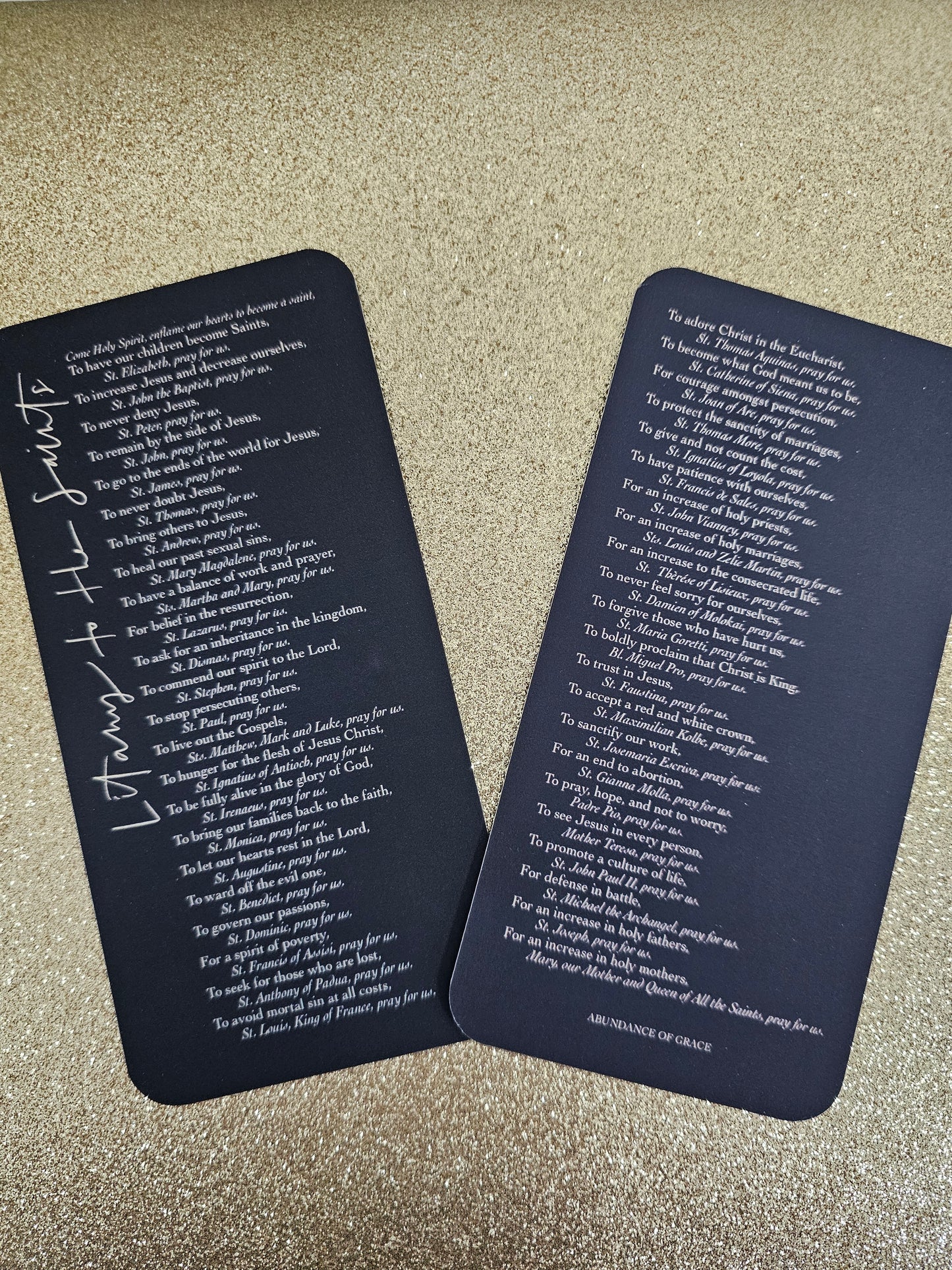 Litany to the Saints Prayer Card