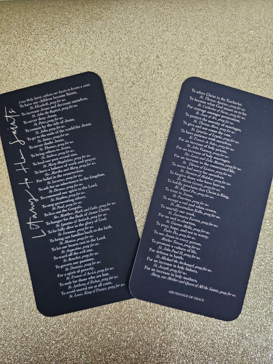 Litany to the Saints Prayer Card