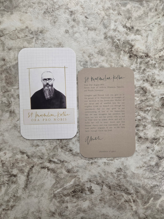 St. Maximilian Kolbe Holy Card