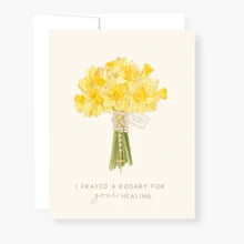 Rosary Card | Daffodils| Get Well