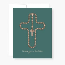 Rosary Card | Wooden Rosary Cross | Thank You | Priest