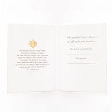 Rosary Card | Wooden Rosary Cross | Thank You | Priest