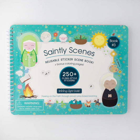 Saintly Scenes Book #3 - Reusable Sticker Scene and Coloring Book