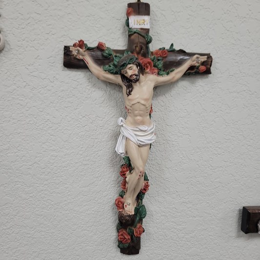 Rose Wall Crucifix