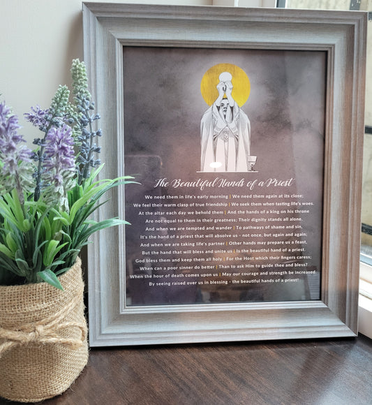 The Beautiful Hands of a Priest Framed Print