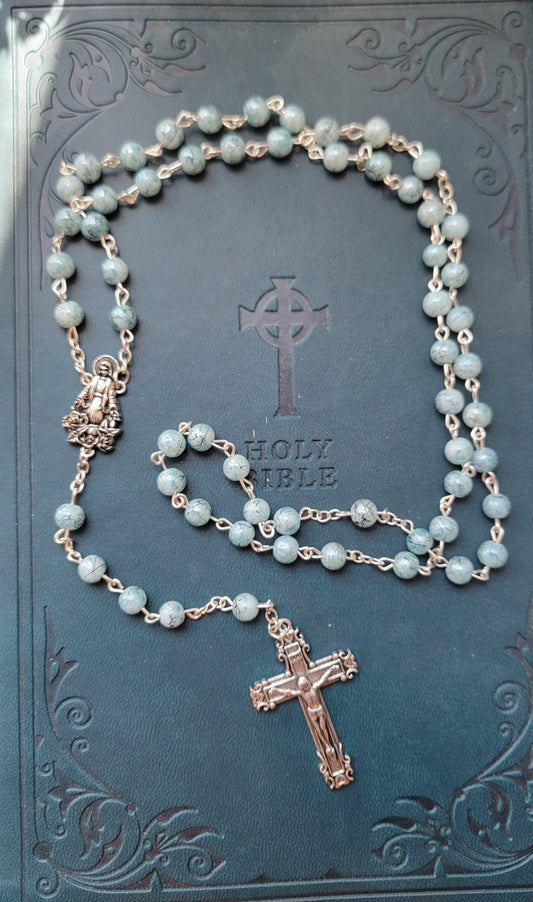 Blue Miraculous Rosary