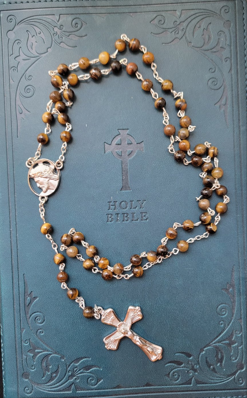 Tiger Eye Rosary