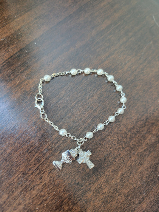 First Communion Pearl Bracelet