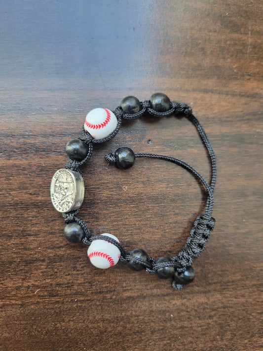 St. Sebastian Baseball Bracelet