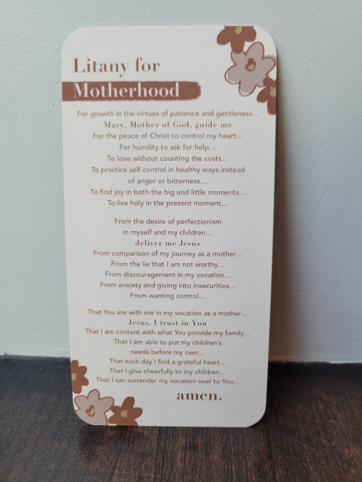 Litany for Motherhood