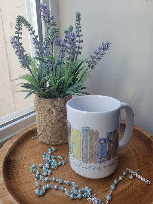 Catholic Book Shelf Goals Mug