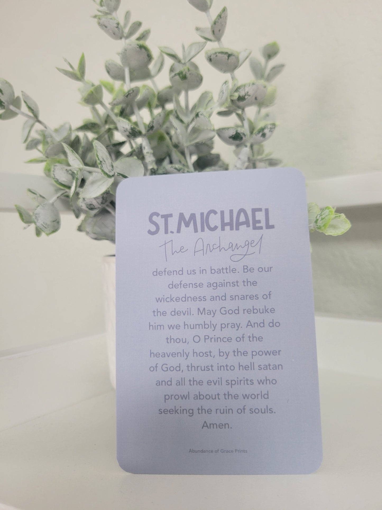 St. Michael Prayer Card