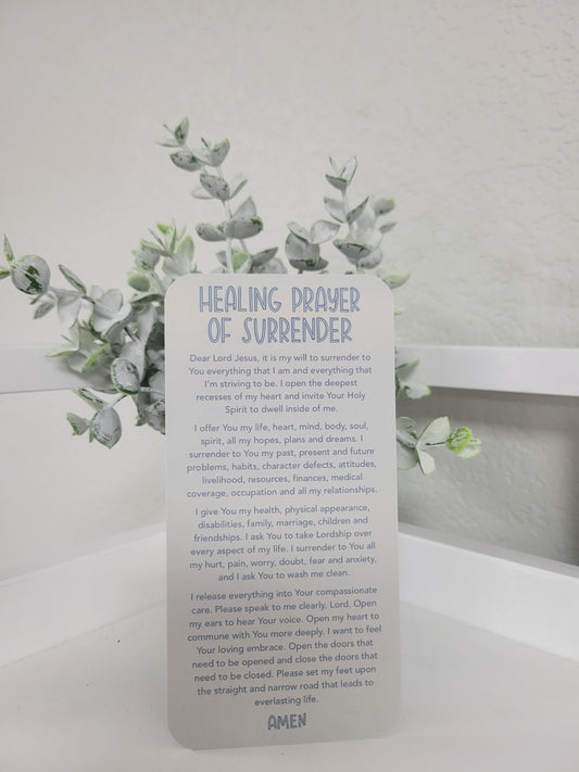 Healing Prayer of Surrender Prayer Card