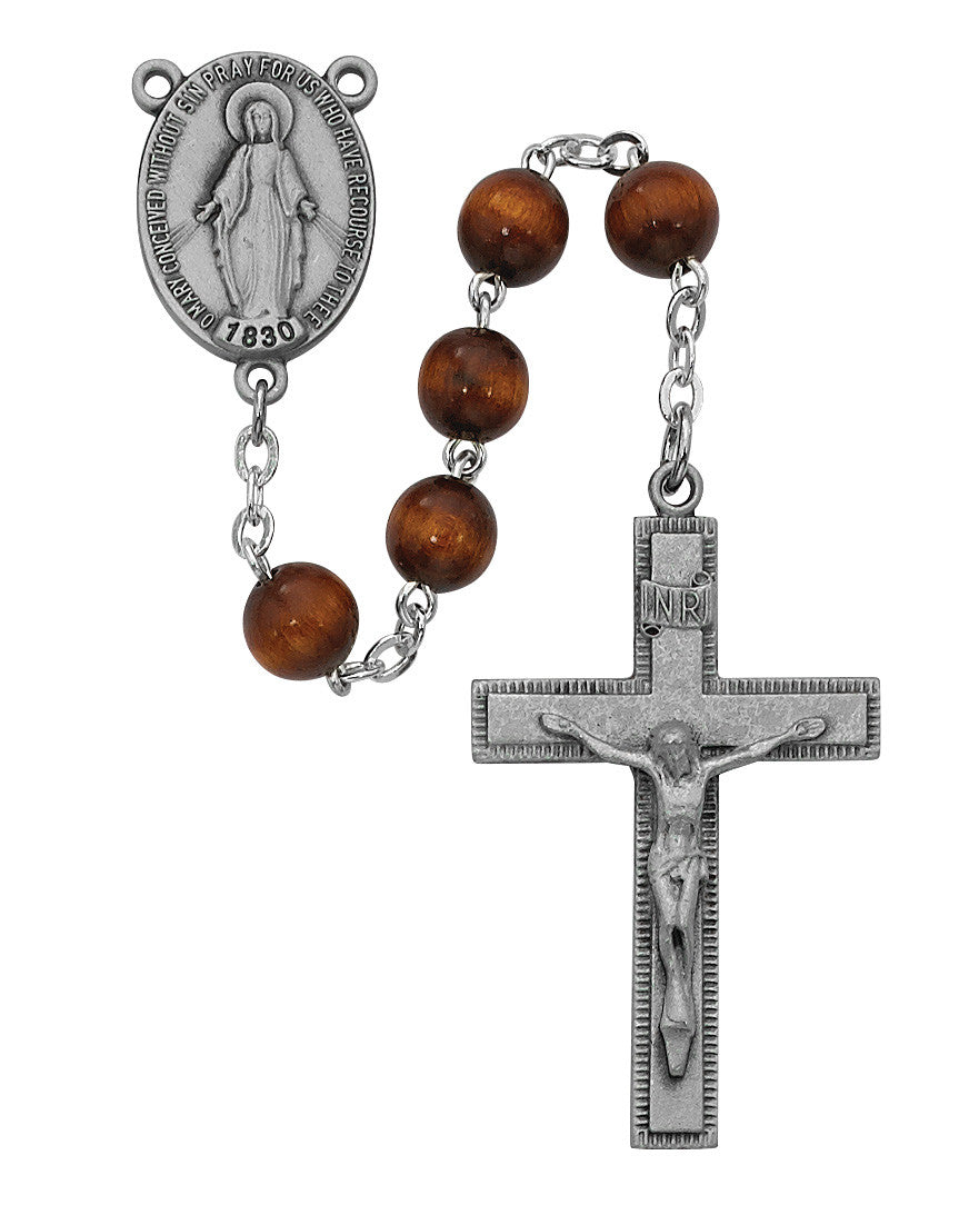 7mm Brown Wood Rosary